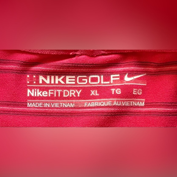 NIKE GOLF FitDry Striped Polo Shirt Size XL - Picture 2 of 2